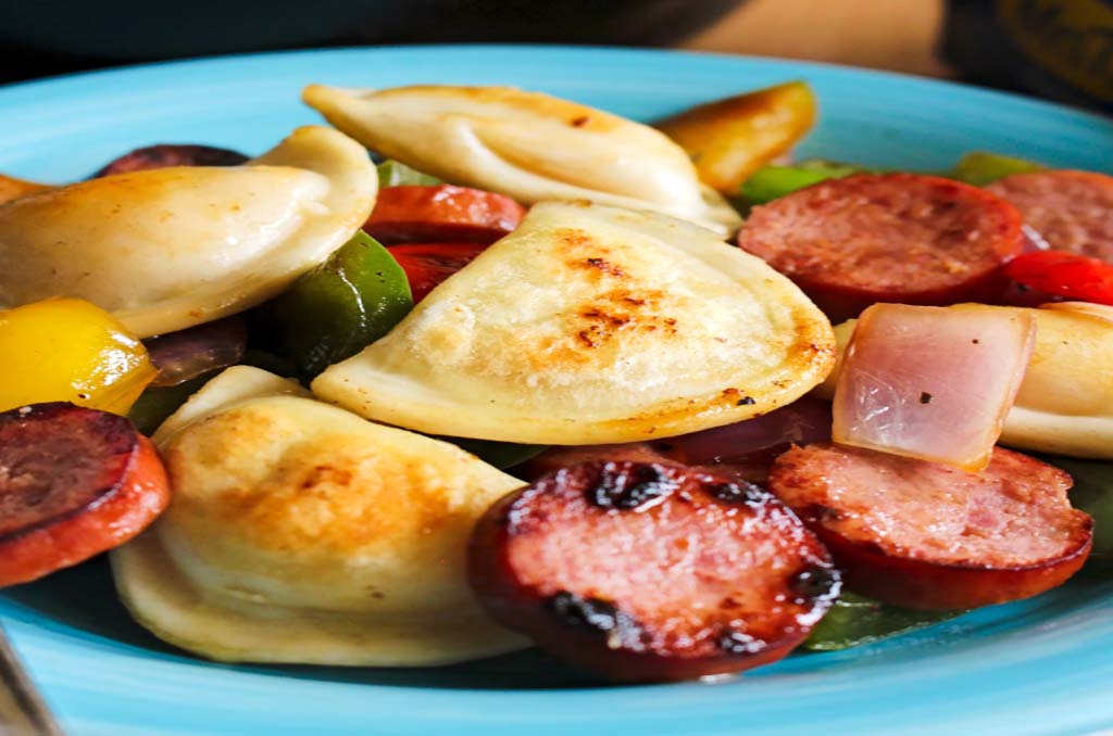 Pierogies and Kielbasa